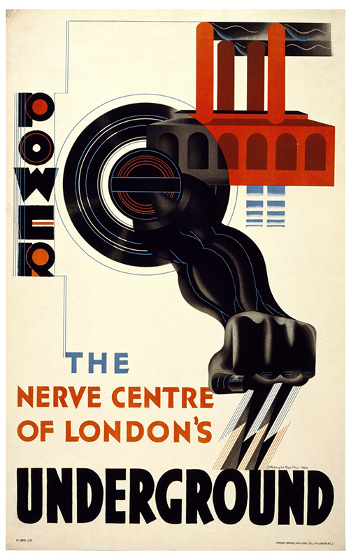 Edward McKnight Kauffer Victoria & Albert Museum London Underground Poster