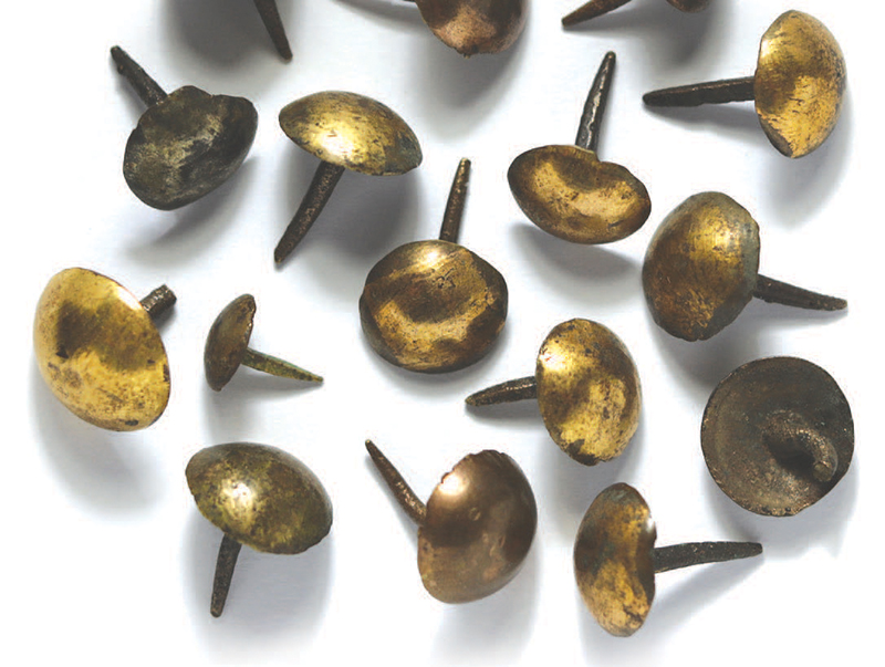 Cast brass nails for boxes - Rod Naylors Antique Restoration